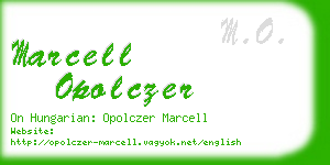 marcell opolczer business card